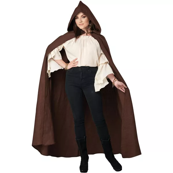 Hooded Cloak, Brown, Adult