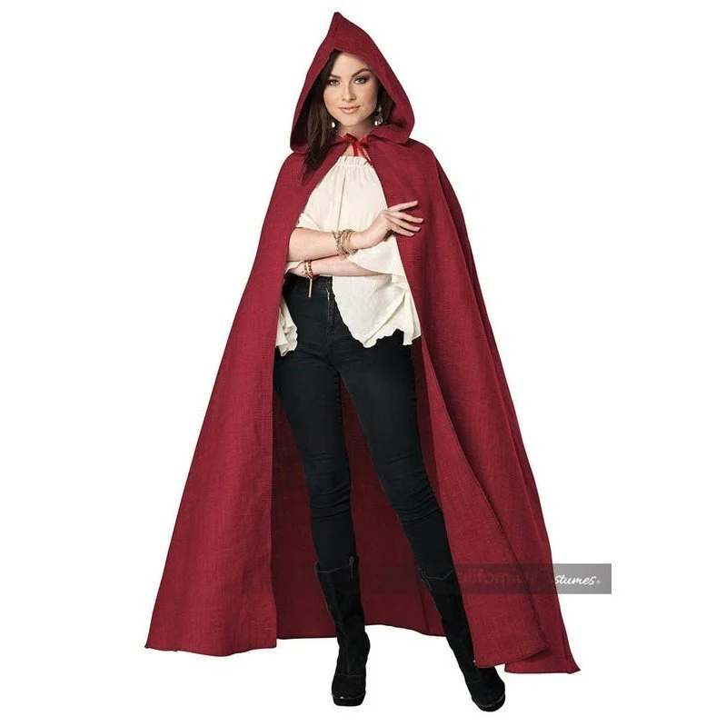 Hooded Cloak Renaissance Adult Costume - Image 4