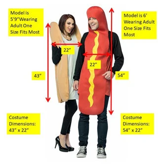 Hot Dog & Bun Couples Costume Set - Image 4