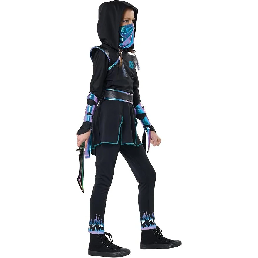 Iridescent Dragon Ninja Girls Costume - Image 2