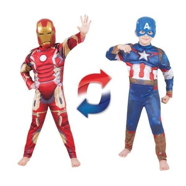 Iron Man To Capt America Aaou Deluxe Rev - Size 4-