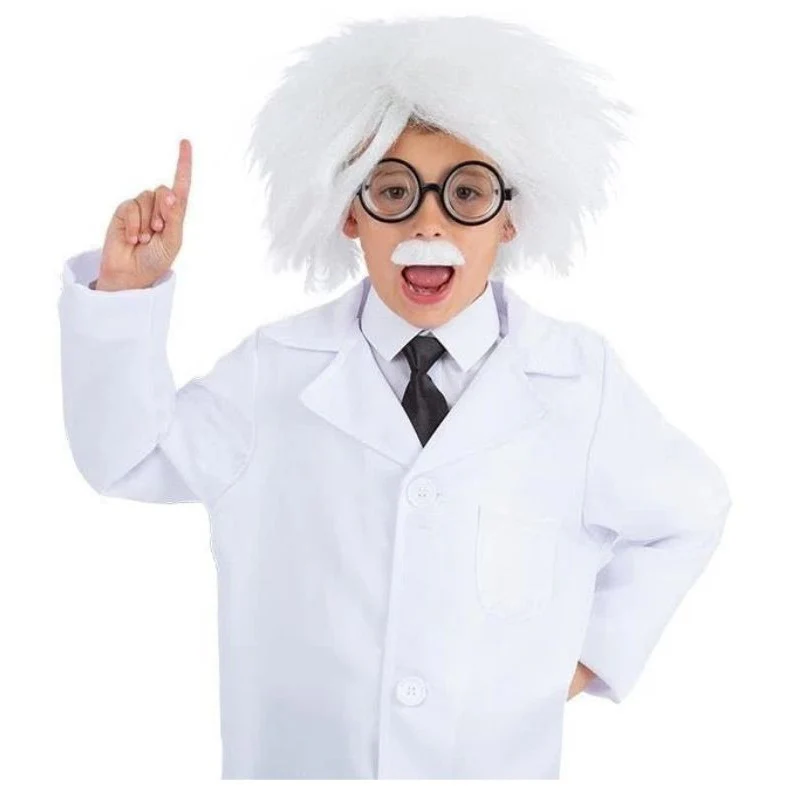 Kids Scientist Costume Set – Wig, Glasses & Moustache