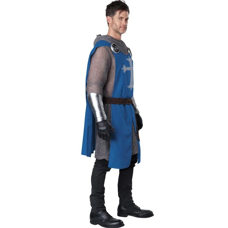 Knight's Surcoat Men's Costume (Blue) - Image 2