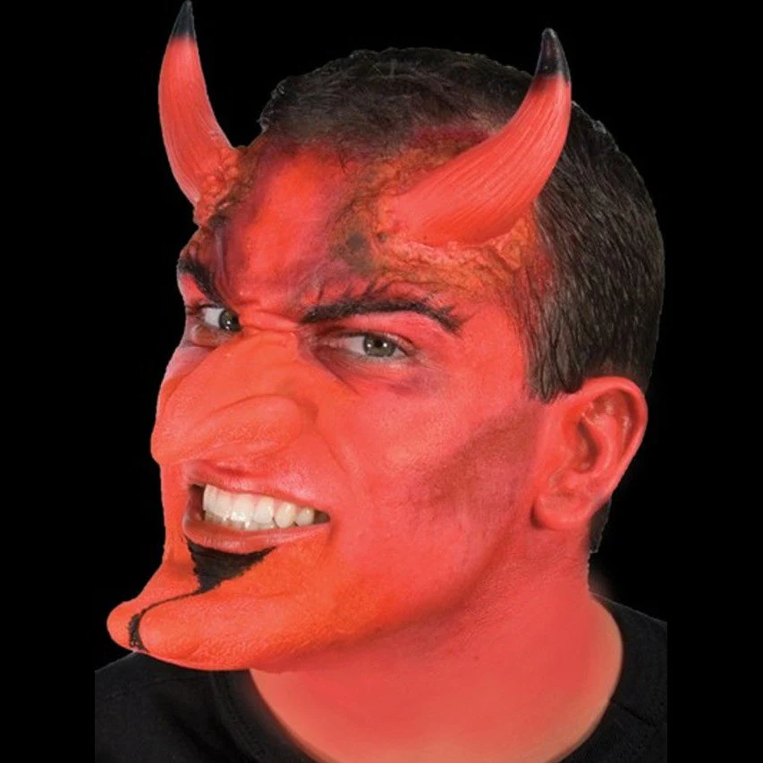 Large Red Devil Demon Horns