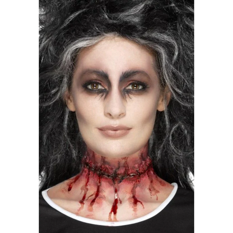 Latex Stitched Neck Scar Prosthetic - Image 2