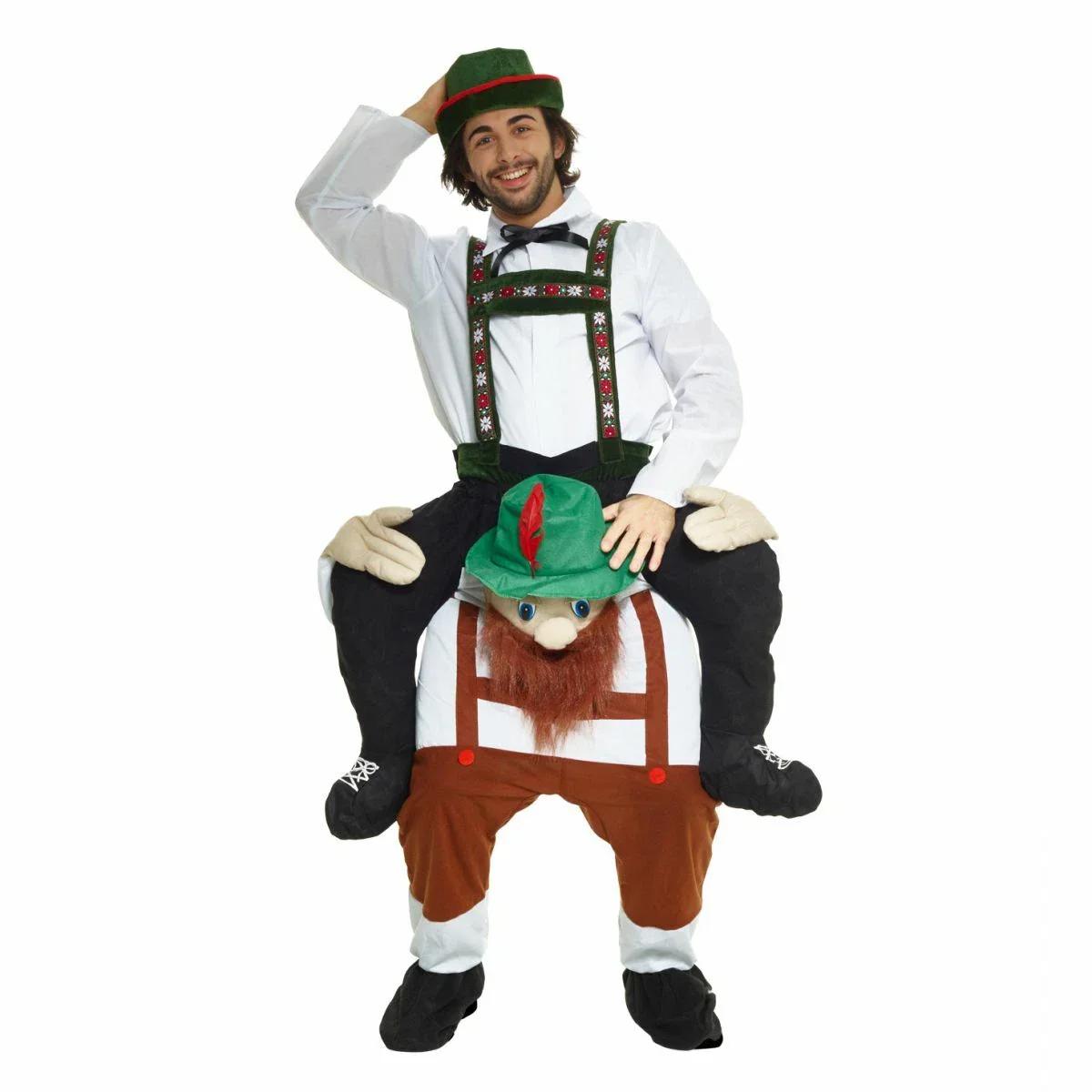 Lederhosen Beer Man Piggyback Oktoberfest Ride Costume - Image 2