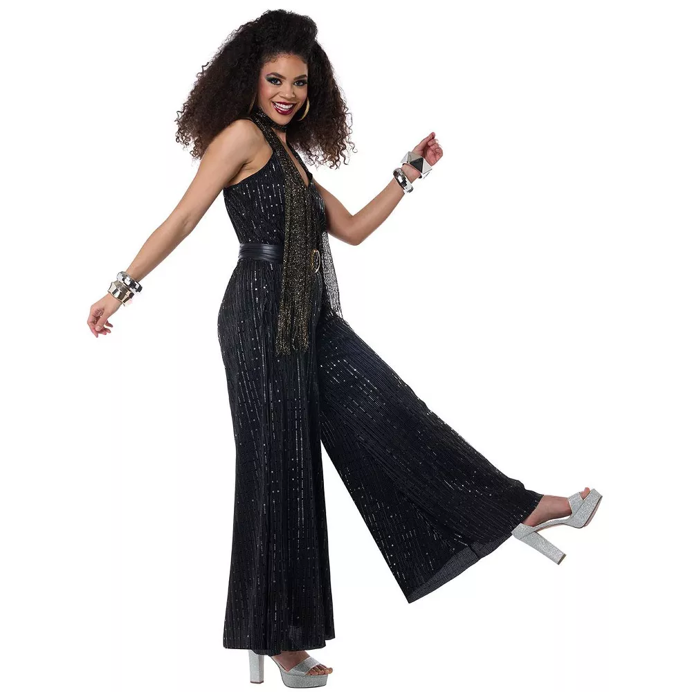 Let's Dance Disco Jumpsuit Womens Costume - Image 2
