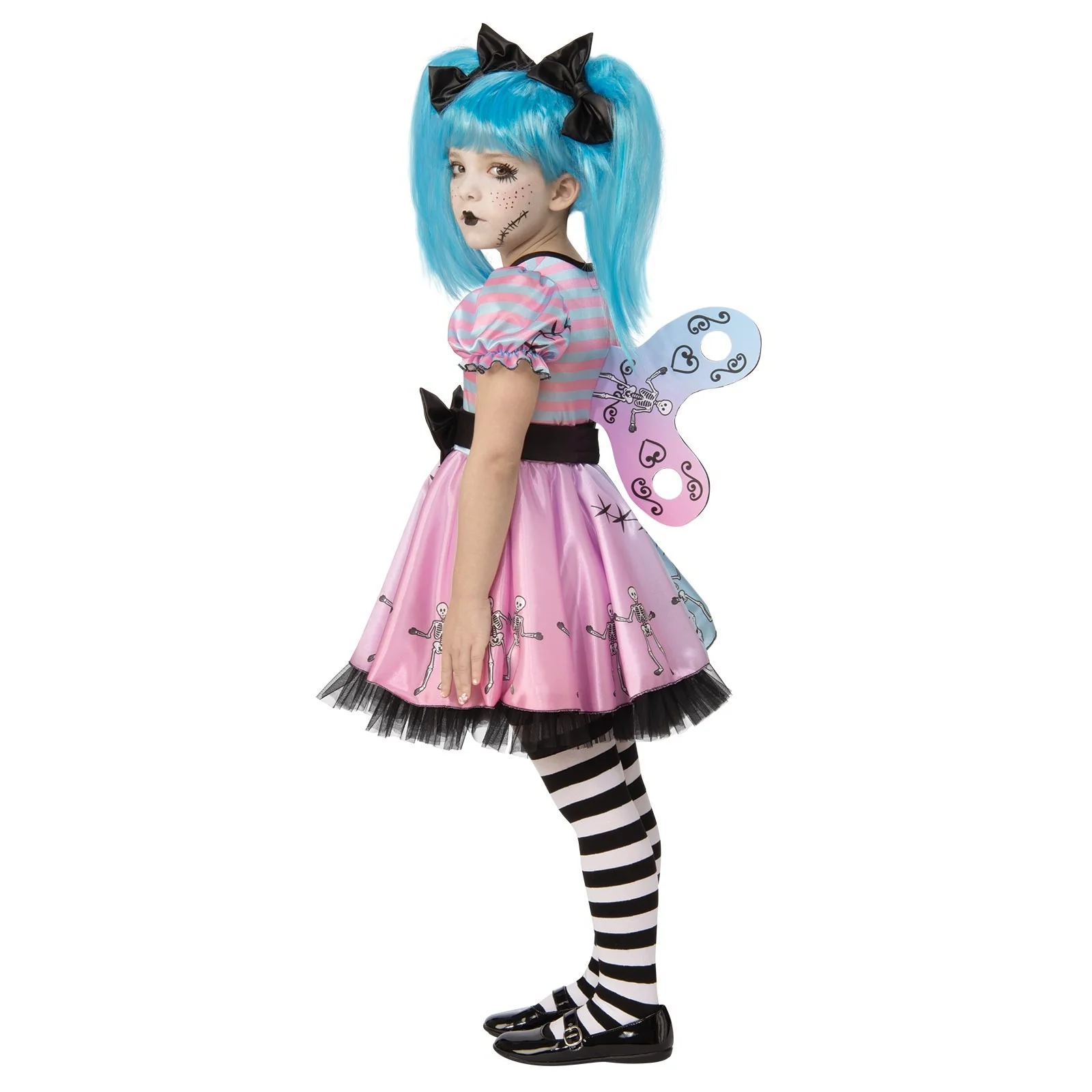 Little Blue Skelly Girl Costume, Child - Image 2