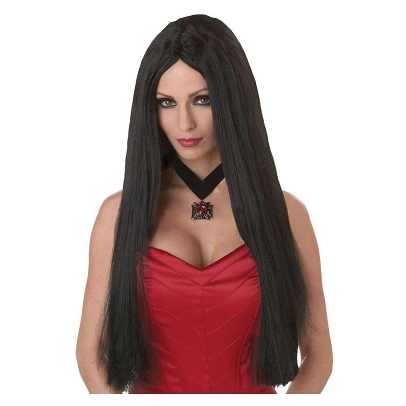 Long Flowing Black Costume Wig