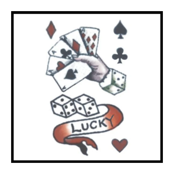 Lucky 1940/1950 Vintage Temporary Tattoos