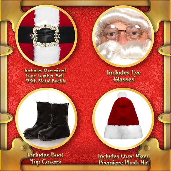 Luxurious Ultra Plush Professional Santa Suit - Image 2