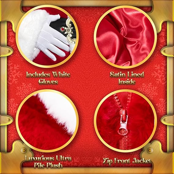 Luxurious Ultra Plush Professional Santa Suit - Image 3