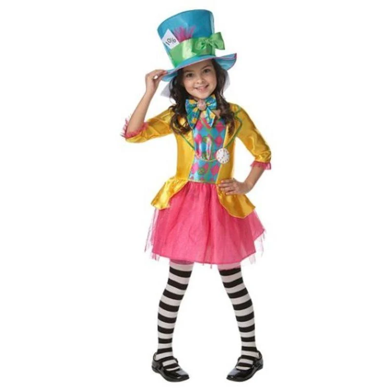 Mad Hatter Girls Deluxe Costume Size 6 8