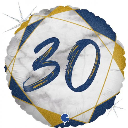 Marble 30 Foil Balloon 45cm