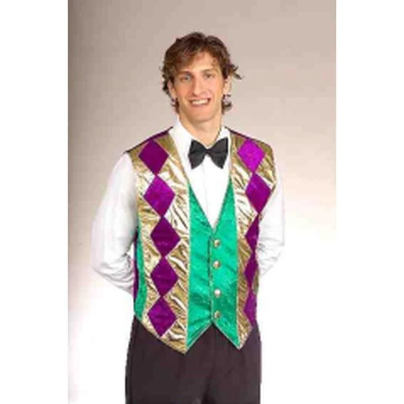 Mardi Gras Vest Costume Size Std