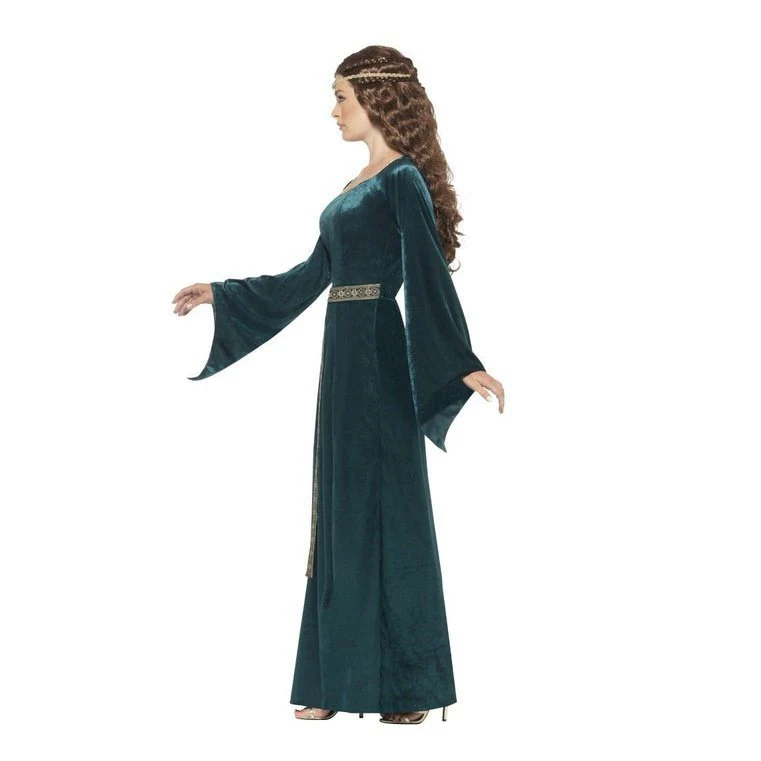 Medieval Maid Costume - Green - Image 2