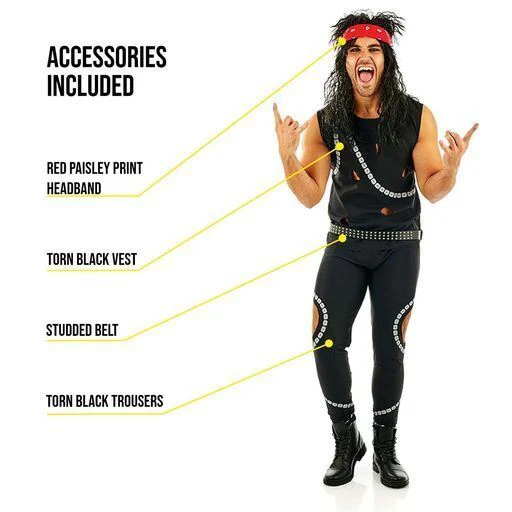 Mens Glam Rocker Costume - Image 2