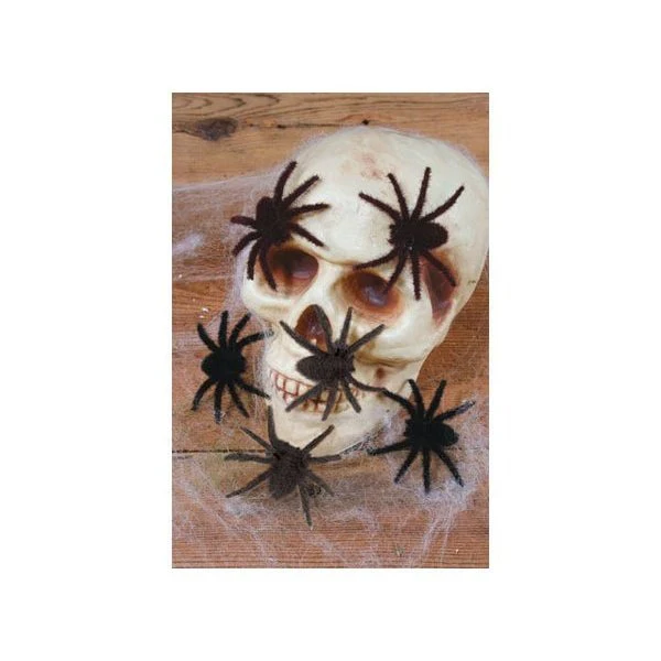 Mini Hairy Spiders Halloween Decoration