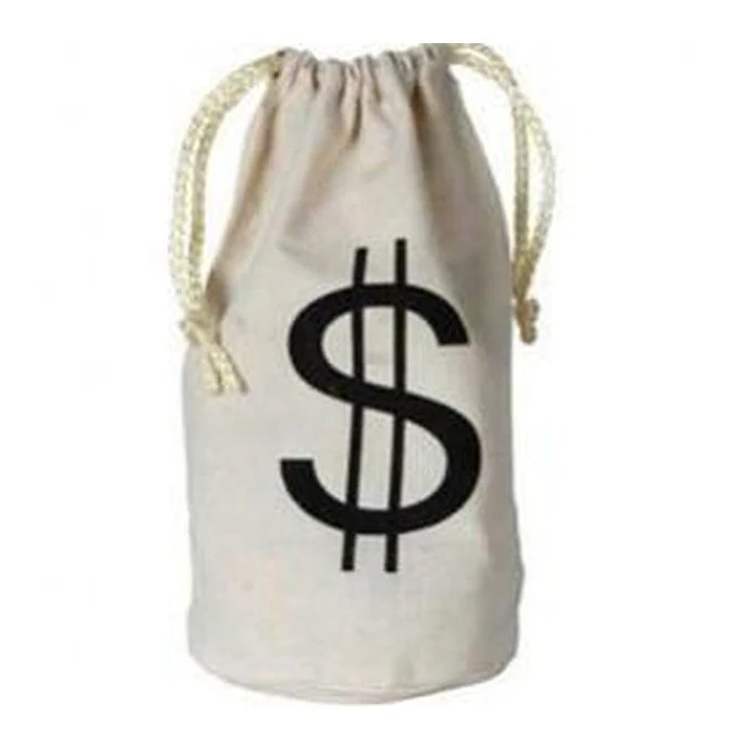 Money Bag $ With Drawstring