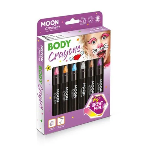 Moon Creations Body Crayons, Assorted Adventure