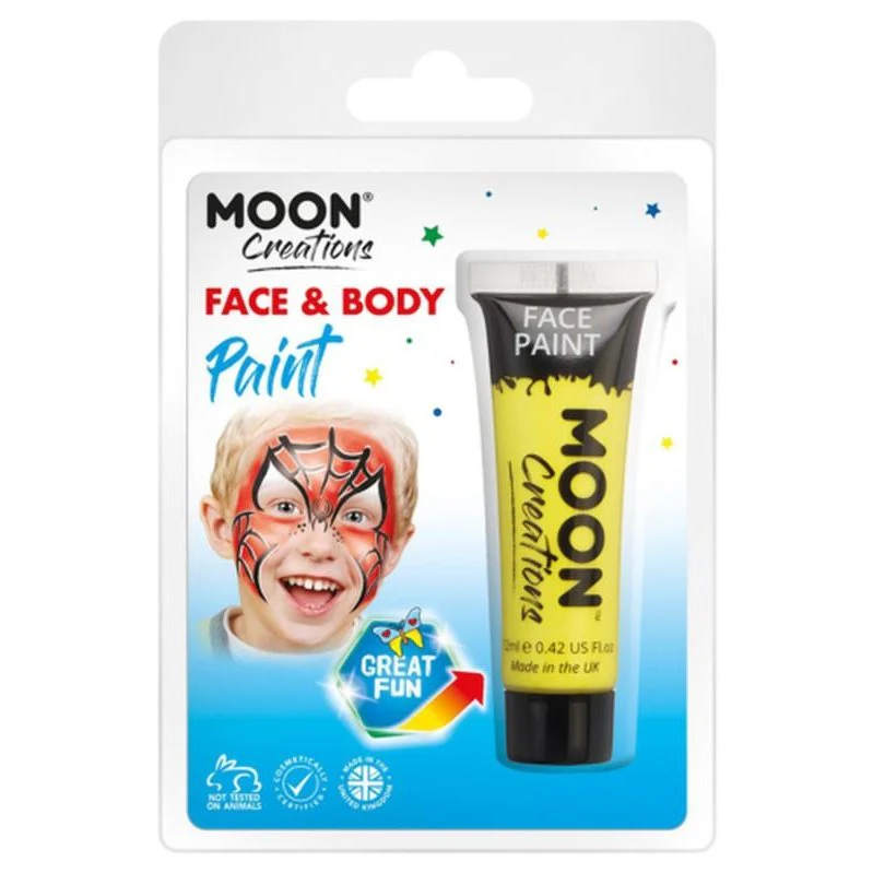 Moon Creations Face & Body Paint, Yellow - Image 3