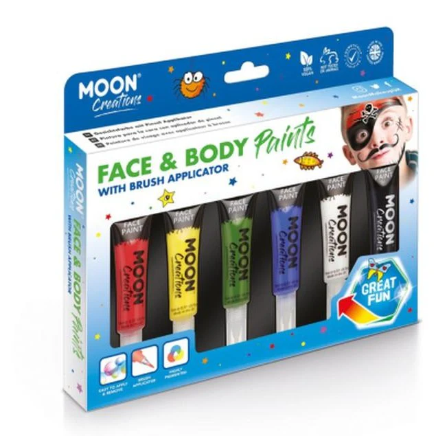 Moon Creations Face & Body Paints, Boxset Primary