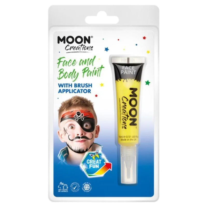 Moon Creations Face & Body Paints, Yellow - Image 3