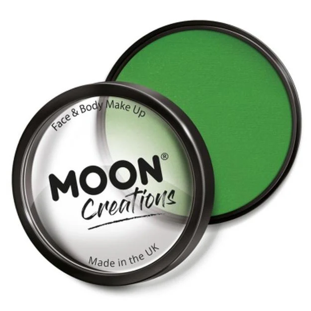 Moon Creations Pro Face Paint Cake Pot, Bright Green - Image 2