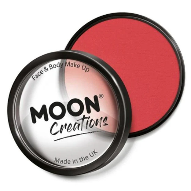 Moon Creations Pro Face Paint Cake Pot, Bright Red