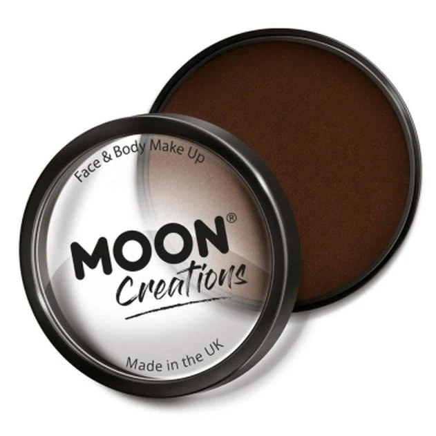 Moon Creations Pro Face Paint Cake Pot, Dark Brown - Image 2