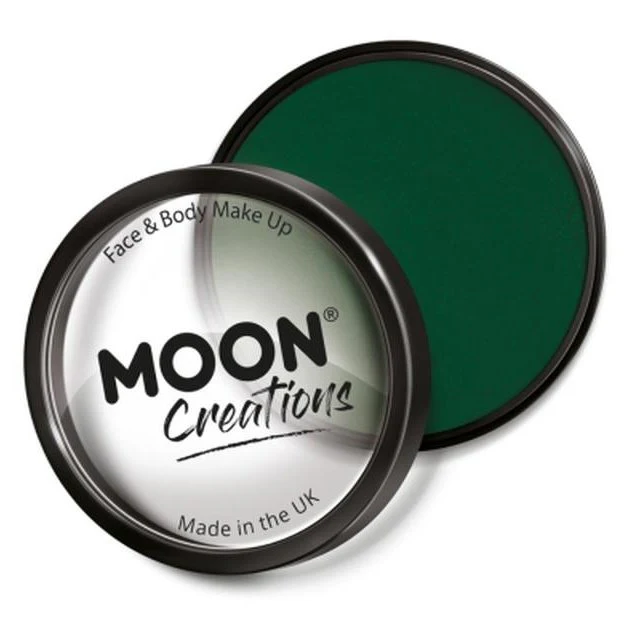 Moon Creations Pro Face Paint Cake Pot, Dark Green