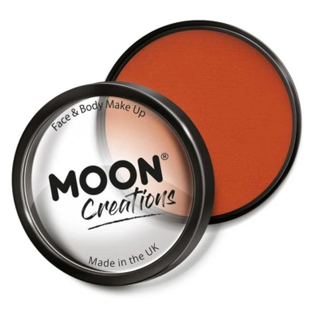 Moon Creations Pro Face Paint Cake Pot, Dark Orange