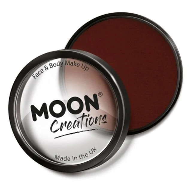 Moon Creations Pro Face Paint Cake Pot, Dark Red - Image 2