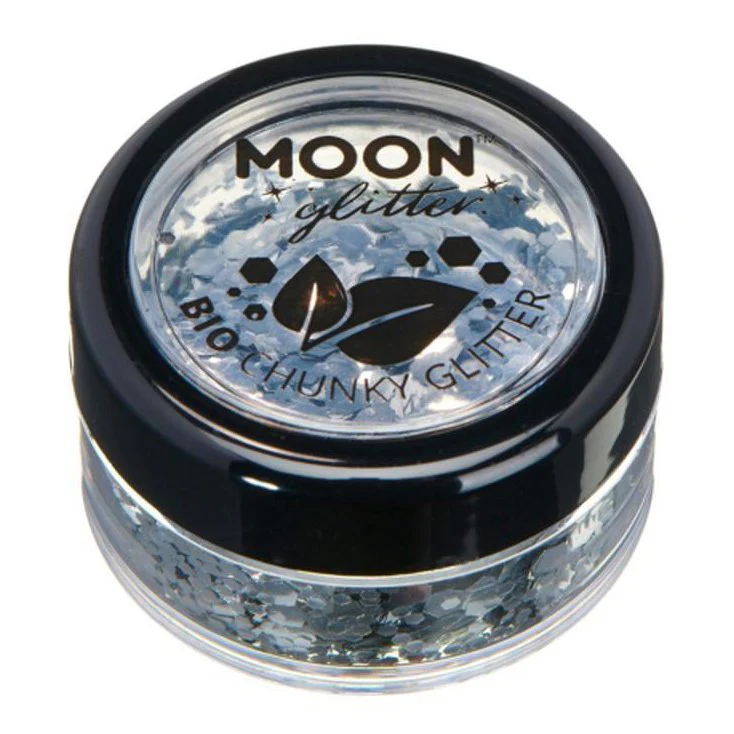 Moon Glitter Bio Chunky Glitter, Silver