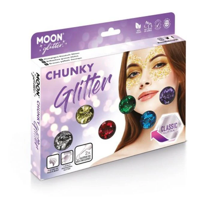 Moon Glitter Classic Chunky Glitter, Assorted