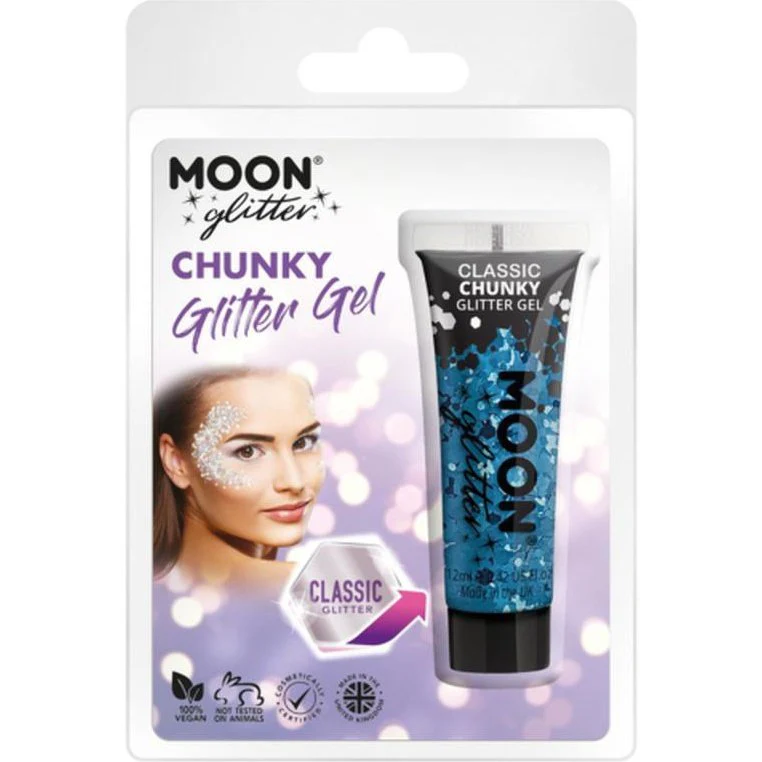 Moon Glitter Classic Chunky Glitter Gel, Blue - Image 3