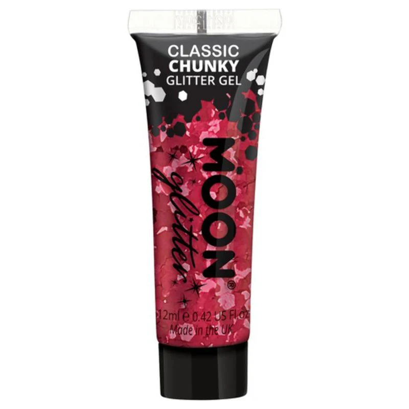 Moon Glitter Classic Chunky Glitter Gel, Red - Image 2