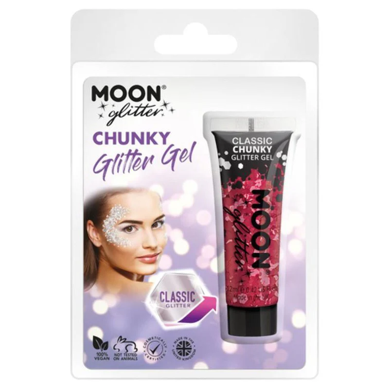 Moon Glitter Classic Chunky Glitter Gel, Red - Image 3