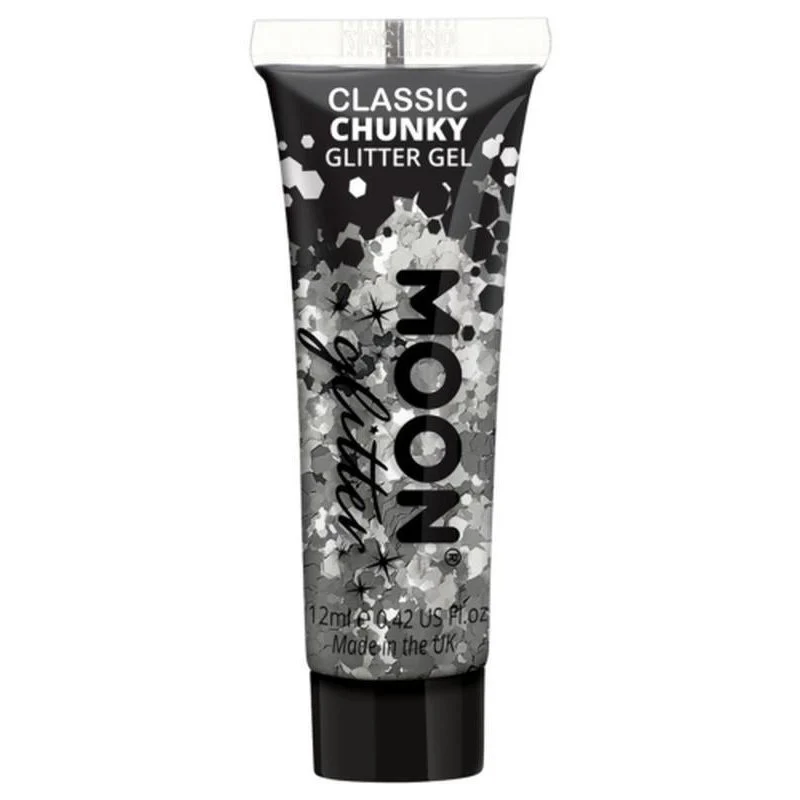 Moon Glitter Classic Chunky Glitter Gel, Silver