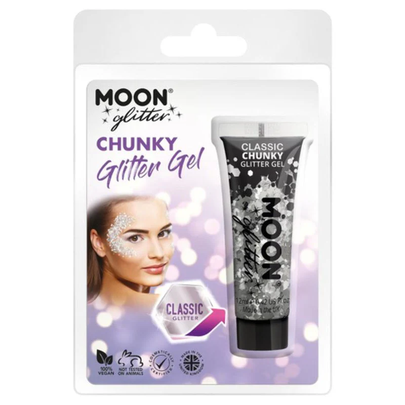 Moon Glitter Classic Chunky Glitter Gel, Silver - Image 3