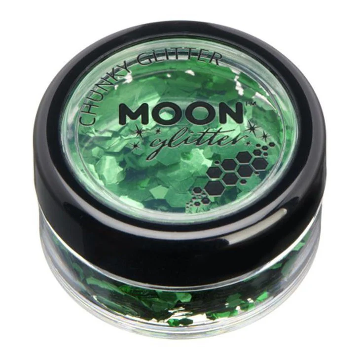 Moon Glitter Classic Chunky Glitter, Green - Image 2