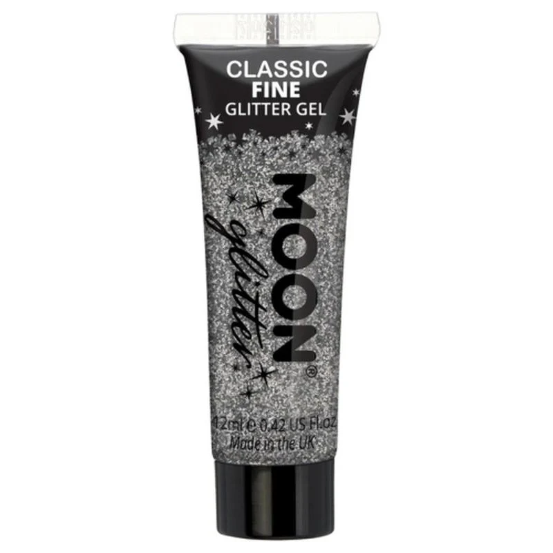 Moon Glitter Classic Fine Glitter Gel, Silver