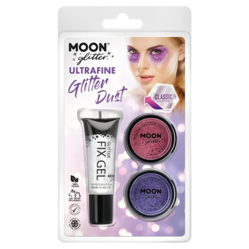 Moon Glitter Classic Ultrafine Glitter Dust, Pink, Lavender