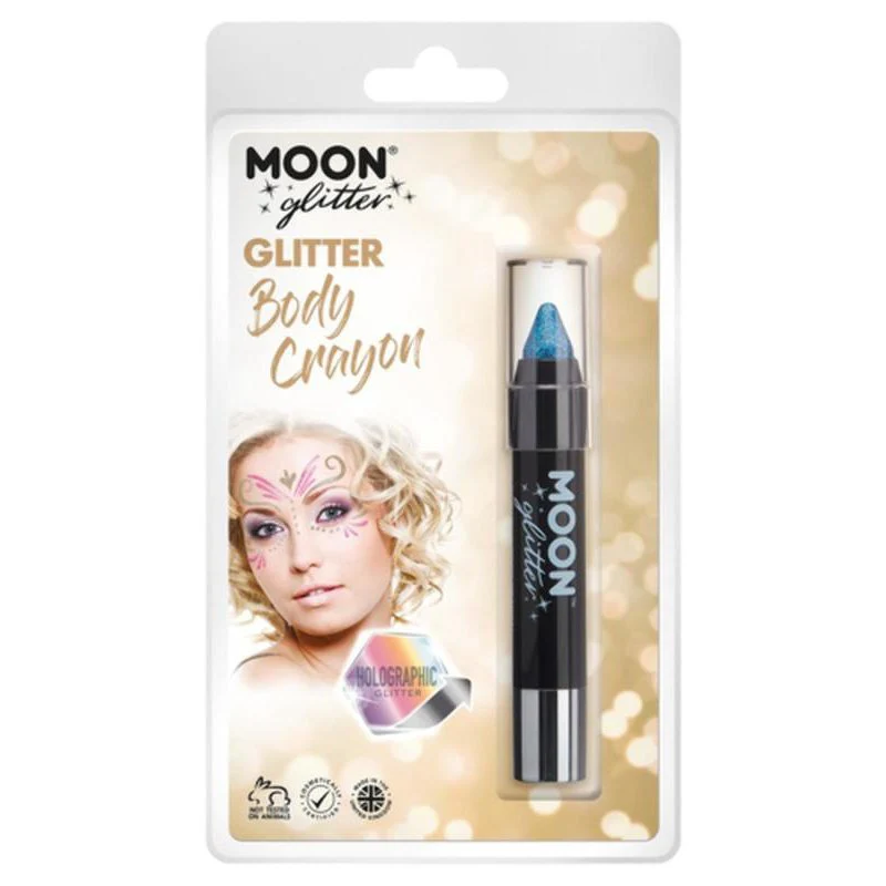 Moon Glitter Holographic Body Crayons, Blue - Image 3