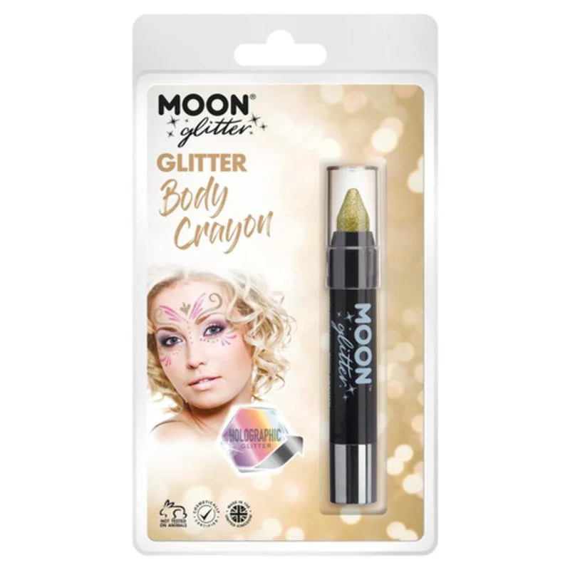 Moon Glitter Holographic Body Crayons, Gold - Image 2