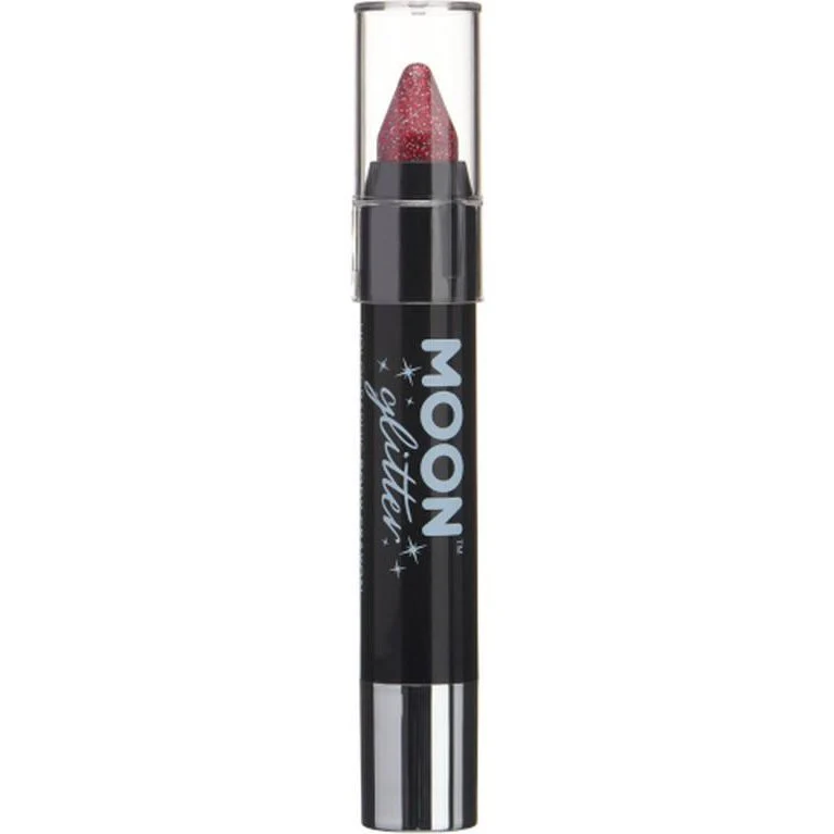 Moon Glitter Holographic Body Crayons, Red