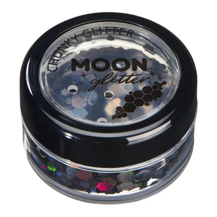 Moon Glitter Holographic Chunky Glitter, Black - Image 2