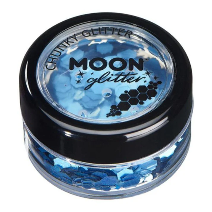 Moon Glitter Holographic Chunky Glitter, Blue - Image 2