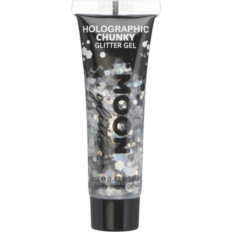 Moon Glitter Holographic Chunky Glitter Gel, Silvever