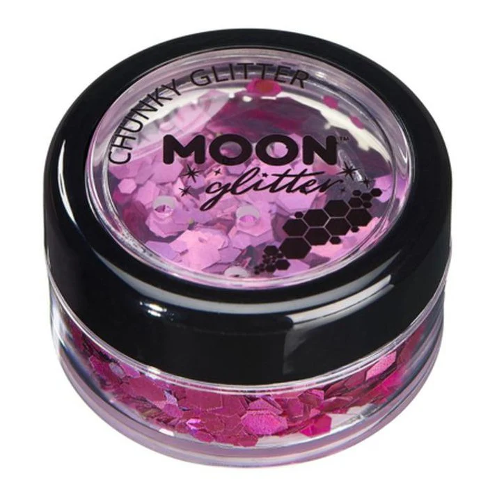 Moon Glitter Holographic Chunky Glitter, Pink - Image 2